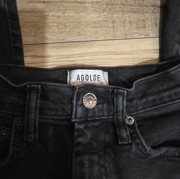 Agolde black slim straight jeans - Picture 2 of 5